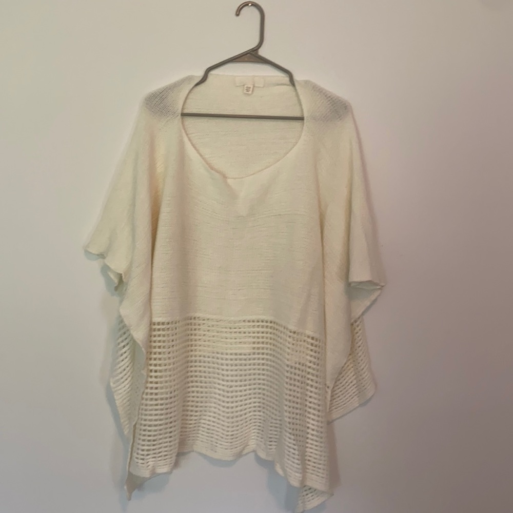 Cream poncho